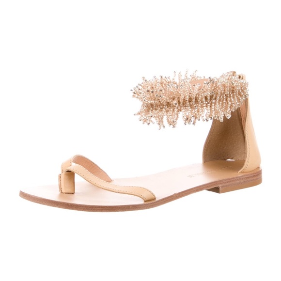 Ulla Johnson Shoes - ULLA JOHNSON
Leather Beaded Accents Sandals
Size: 8 | IT 38